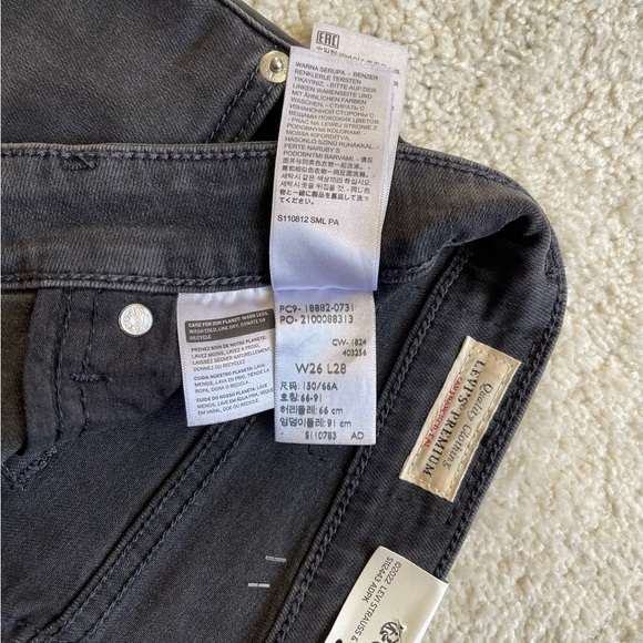 NWT Levi's Premium 721 High Rise Skinny Studded Embellished Jeans Size 26/28 - Picture 13 of 14